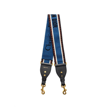 Top quality Dior Adjustable Shoulder Strap Embroidery Canvas/Calfskin Blue/Red/Black