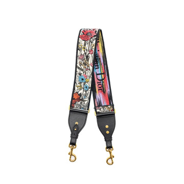 Top quality Dior Adjustable Shoulder Strap Flora Embroidery Canvas/Calfskin Multicolour