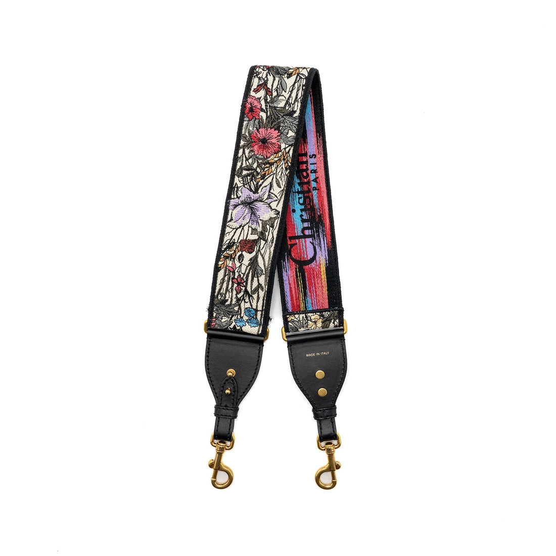 Top quality Dior Adjustable Shoulder Strap Flora Embroidery Canvas/Calfskin Multicolour