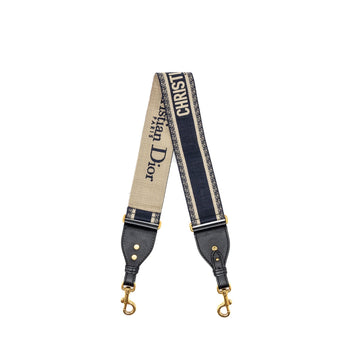 Top quality Dior Shoulder Strap Oblique Canvas Black/Navy
