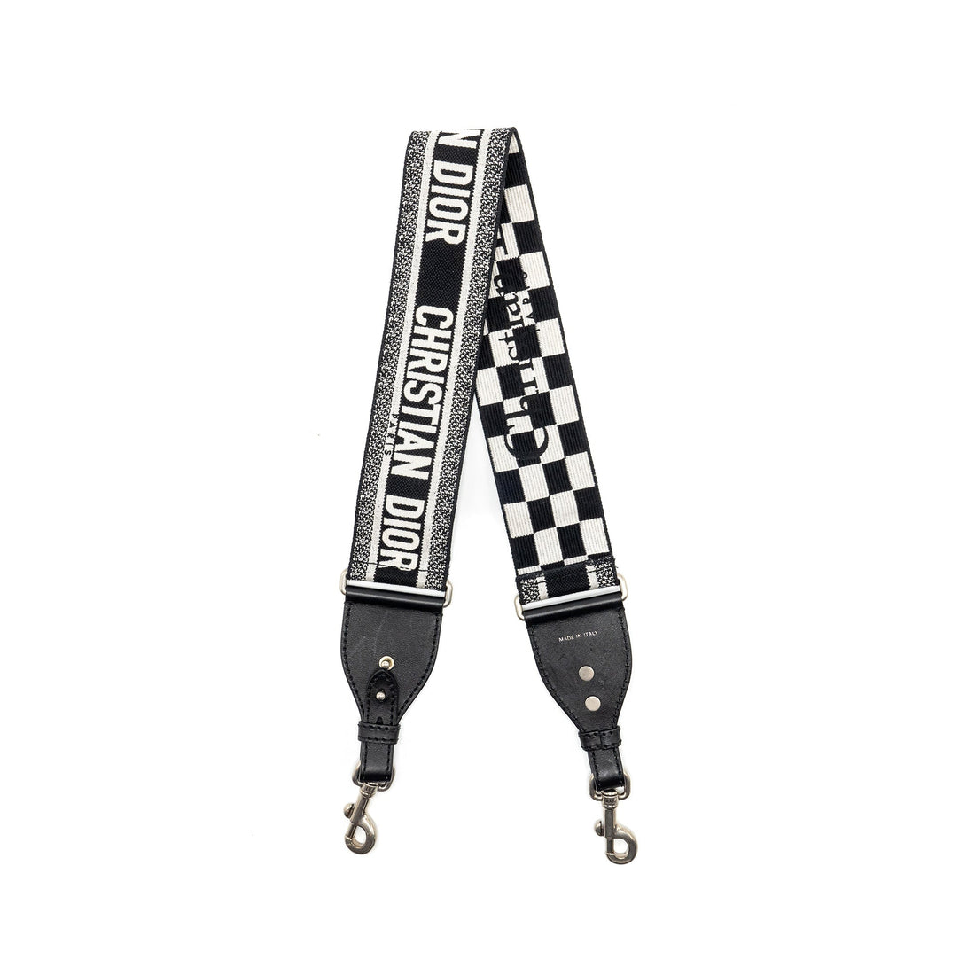 Top quality Dior Shoulder Strap Canvas/Calfskin Black/White