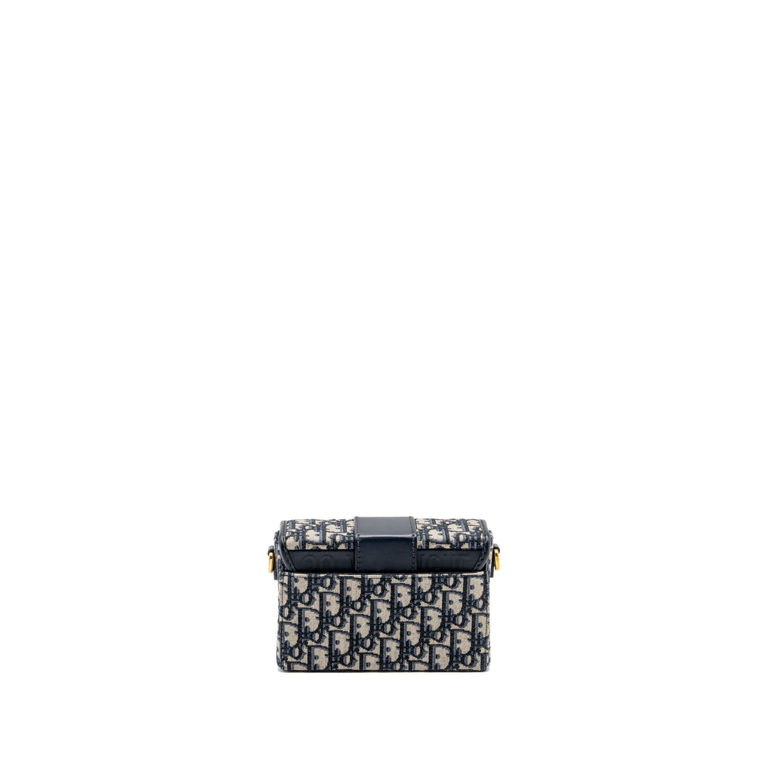 Top quality Dior 30 Montaigne mini box bag blue oblique canvas