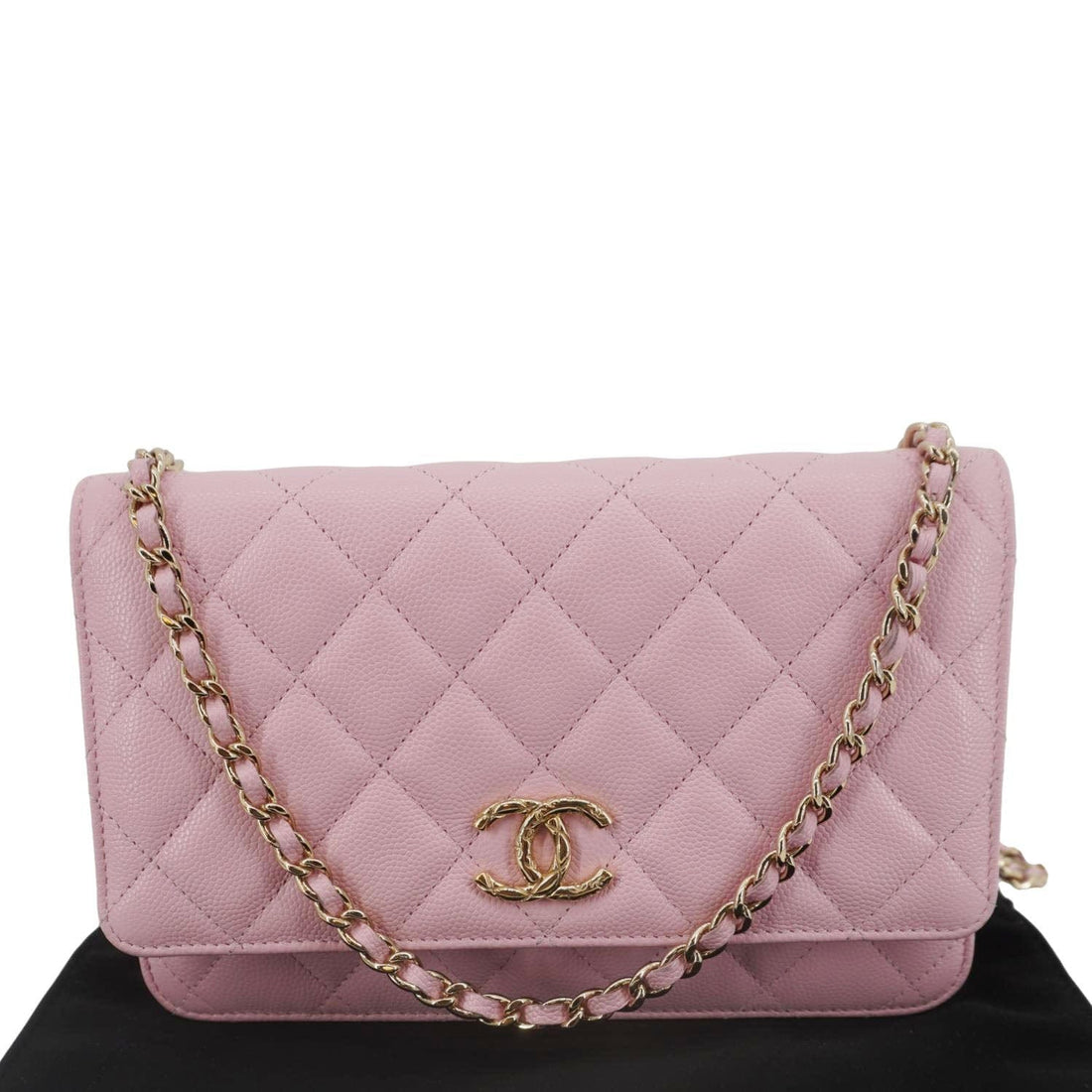 Pearl Street Bags Chanel Wallet On Chain Quilted Caviar Leather Crossbody Bag Pink