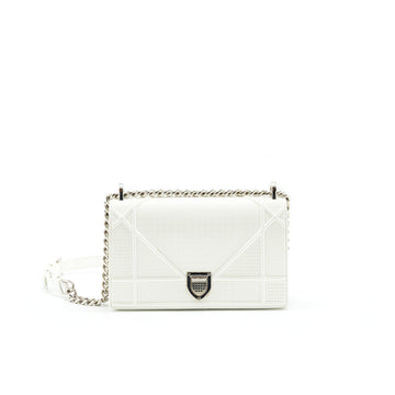 Christian Top quality Dior Small Cannage Top quality Diorama Patent Leather in White