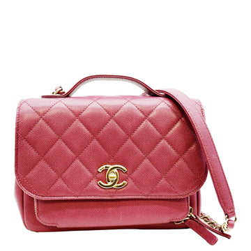 Pearl Street Bags Chanel Business Affinity Medium Flap Quilted Caviar Shoulder Bag Pink