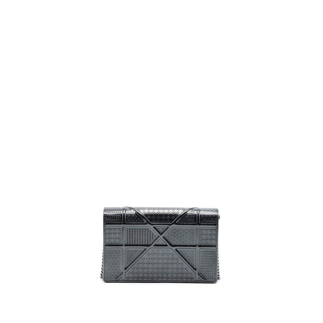 Top quality Dior Top quality Diorama Wallet On Chain Metallic Grey