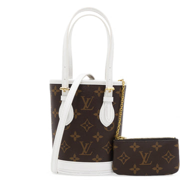 Louis-vuitton Monogram LV Match Nano Bucket Bag White