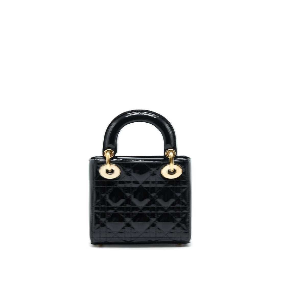 Top quality Dior Mini Lady Top quality Dior Patent Leather Black
