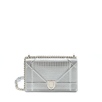 Top quality Dior Medium Top quality Diorama Metallic Sliver