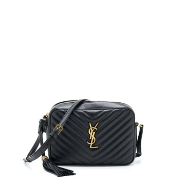 Saint Laurent/ YSL Lou Camera Bag CalBNkin Black GHW