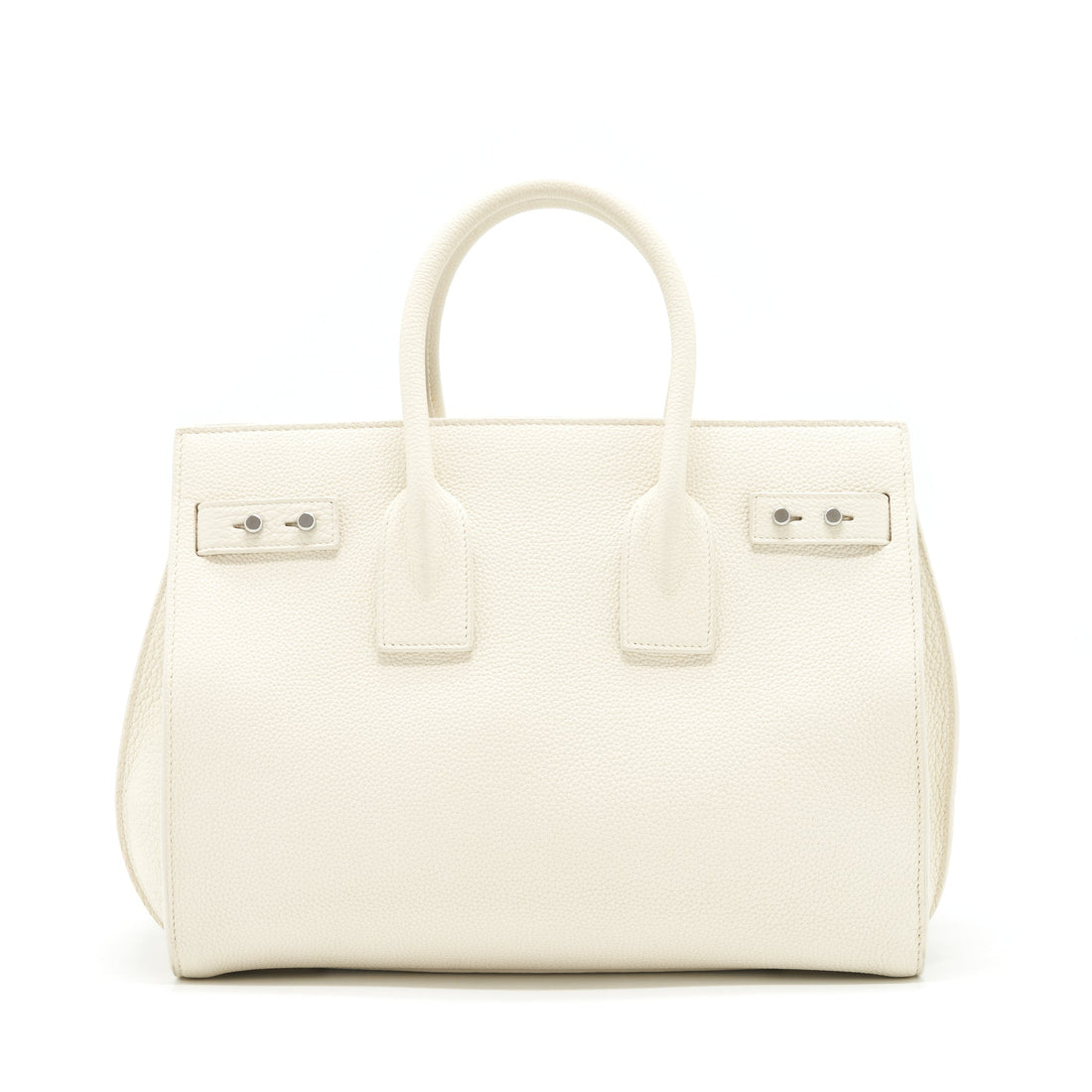 Saint Laurent (YSL) Sac De Jour Tote Bag CalBNkin White SHW