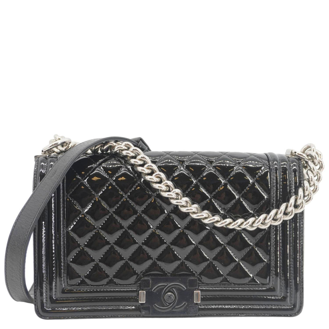 Chanel Boy Flap Medium Plexiglass  Leather Crossbody Bag Black 20481641