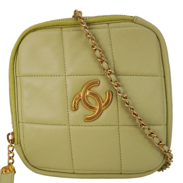 Pearl Street Bags Chanel Diamond Quilted Lambskin Leather Coin Purse Chain Crossbody Bag Green
