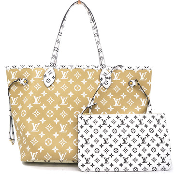Louis-vuitton Khaki Giant Monogram Canvas Neverfull MM Bag