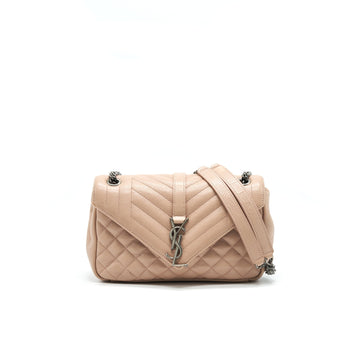 Saint Laurent Monogram Envelope Bag Dusty Rose