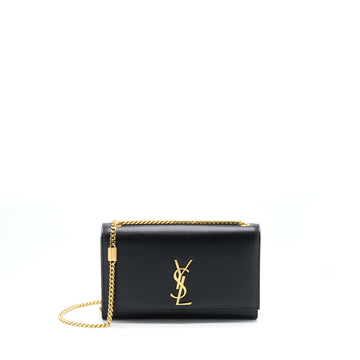 Saint Laurent/ YSL Medium Kate Bag Grained CalBNkin Black GHW