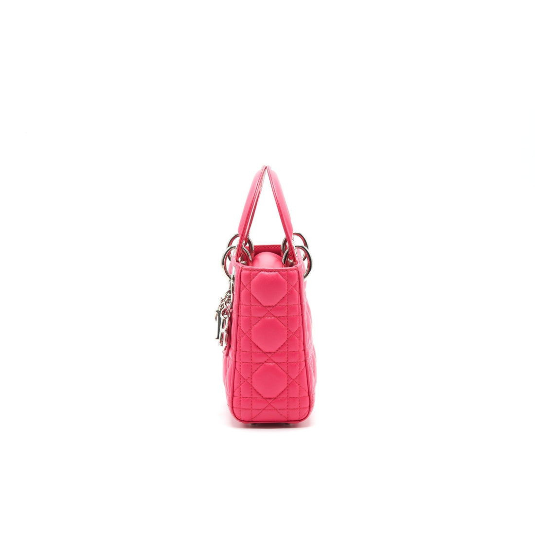 CHRISTIAN Top quality Dior MINI LADY Top quality Dior LAMBSKIN HOT PINK with