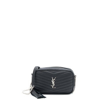 Saint Laurent/YSL Mini Lou Bag CalBNkin Black SHW