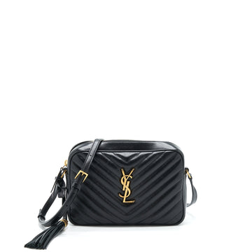 Saint Laurent/ YSL Lou Camera Bag CalBNkin Black GHW