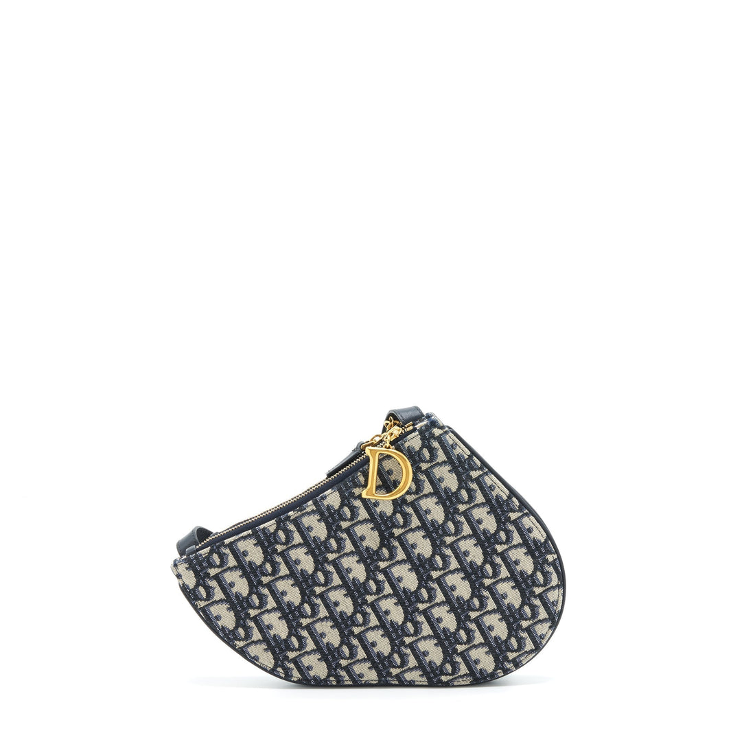 Top quality Dior Saddle Pouch Blue Oblique Canvas