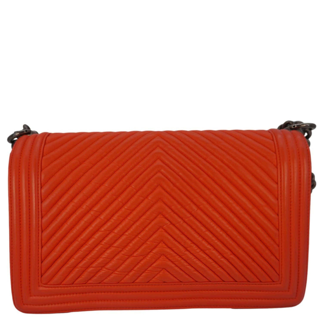 Pearl Street Bags Chanel Boy Flap Chevron Quilted Shoulder Bag Red
