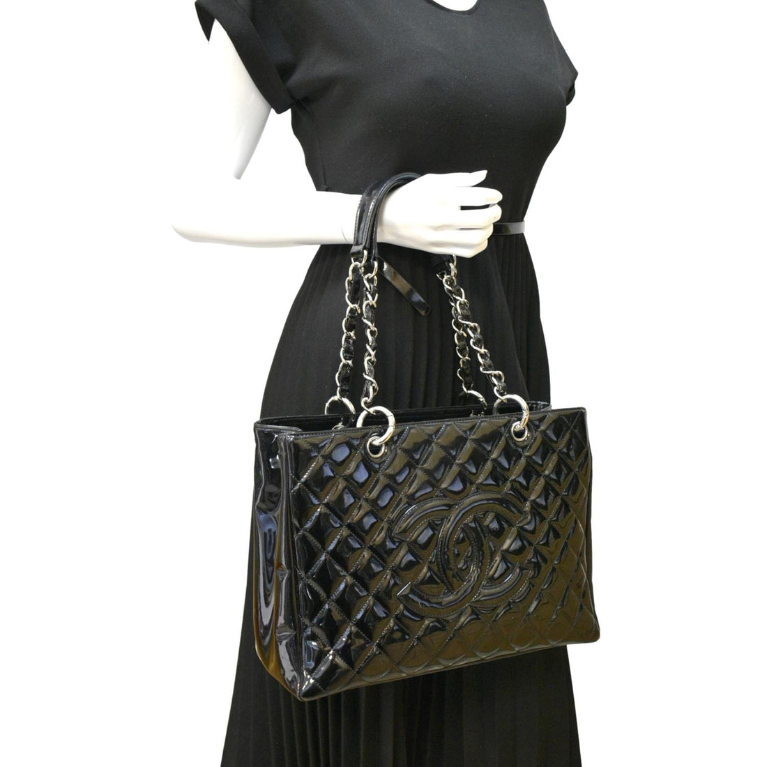 Chanel Grand Shopping  Leather GST Tote Bag Black
