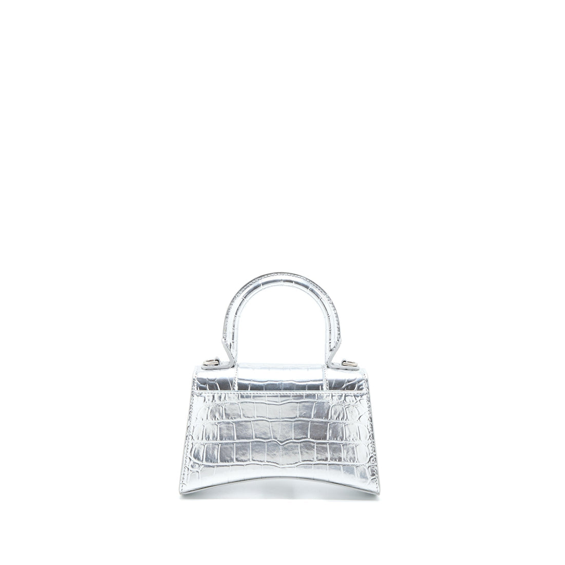 Balenciaga Hourglass XS Embossed CalBNkin Silver SHW