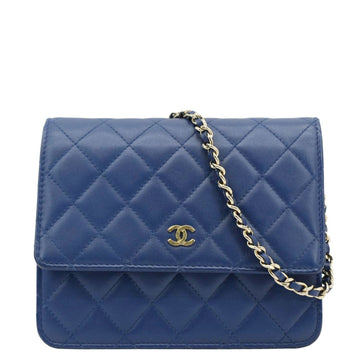 Pearl Street Bags Chanel Square Wallet On Chain Quilted Leather Crossbody Bag Blue