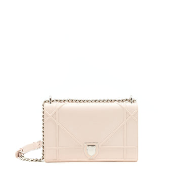 Top quality Dior Medium Top quality Diorama bag Grained Calfskin light pink