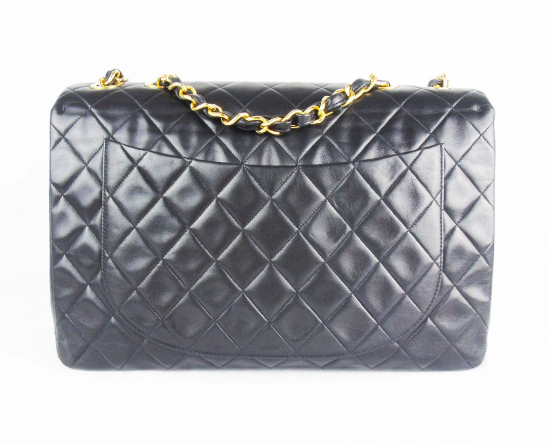 CHANEL Classic  'Jumbo XL' (Maxi) 2.55 Flap bag Black Leather -