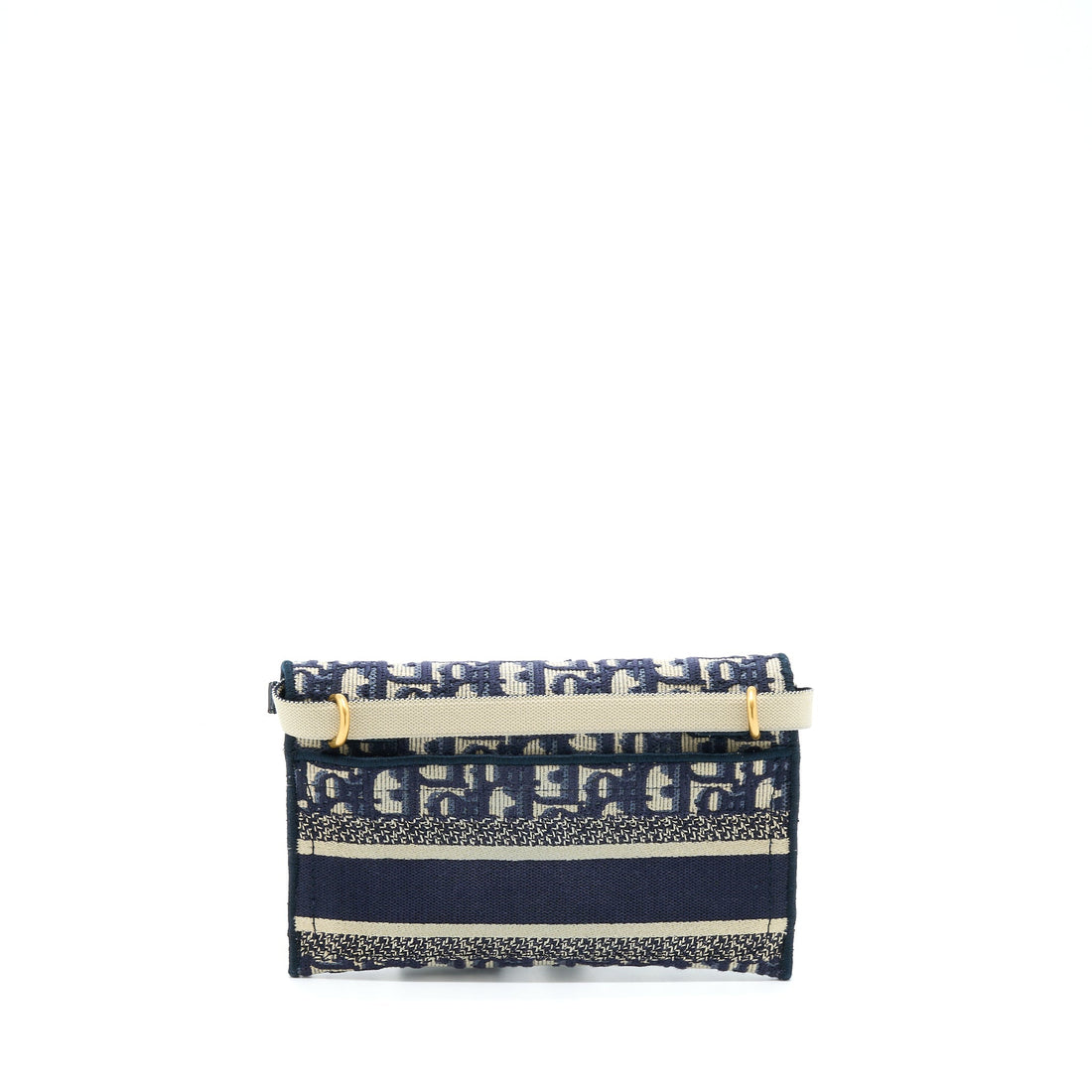 Top quality Dior Saddle Slim Pouch Blue Top quality Dior Oblique Embroidery