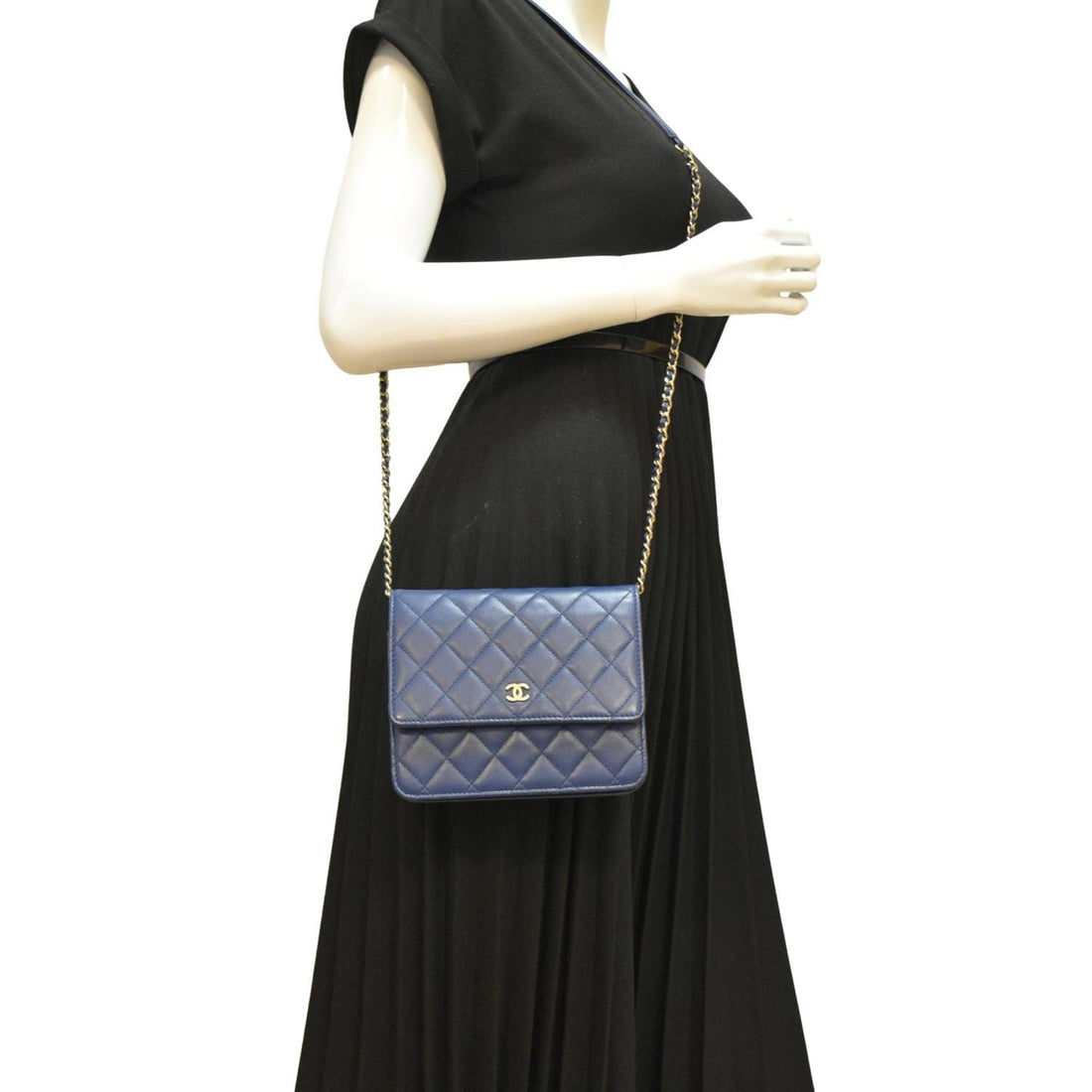 Pearl Street Bags Chanel Square Wallet On Chain Quilted Leather Crossbody Bag Blue