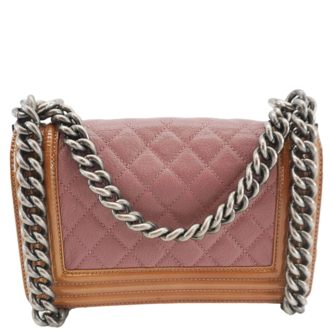 Pearl Street Bags Chanel Duo Boy Flap Small Goatskin Leather Crossbody Bag Pink