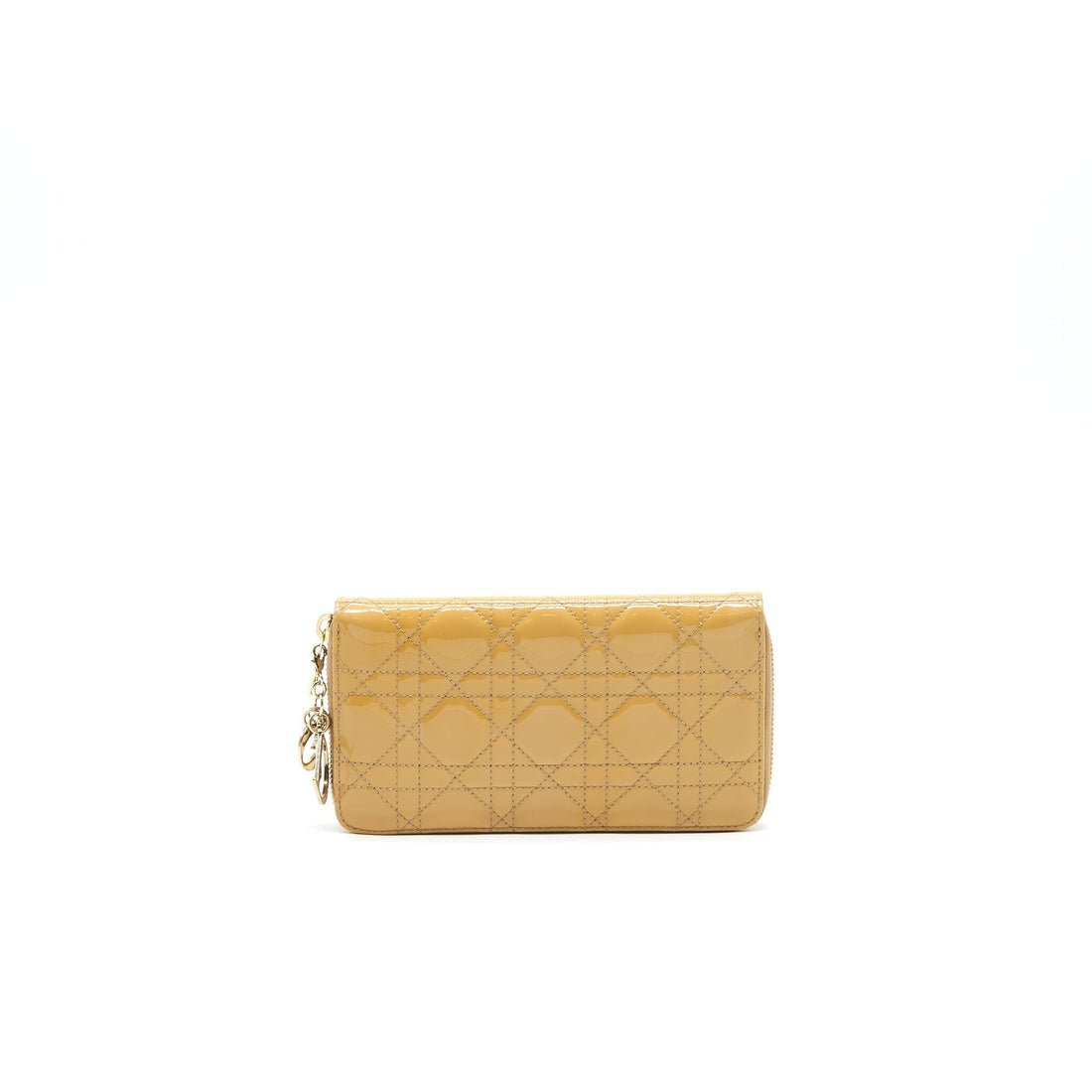 CHRISTIAN Top quality Dior Lady Top quality Dior Voyager Zip Wallet Beige