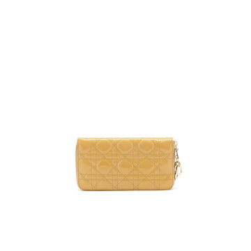 CHRISTIAN Top quality Dior Lady Top quality Dior Voyager Zip Wallet Beige