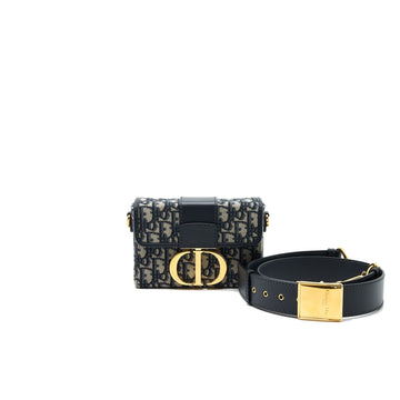 Christian Top quality Dior 30 Montaigne Box Bag Oblique Canvas Blue