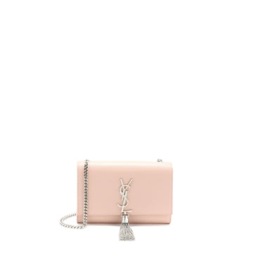 Saint Laurent Kate Tassel Grained CalBNkin Pink SHW