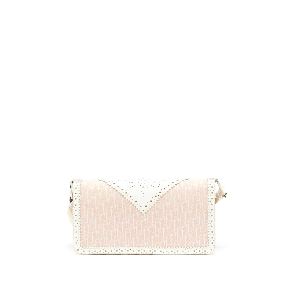 Top quality Dior Pink Logo Monogram Lace Handbag Pearl D Strap Charm