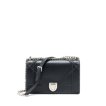 Top quality Dior Medium Top quality Diorama Calfskin Black