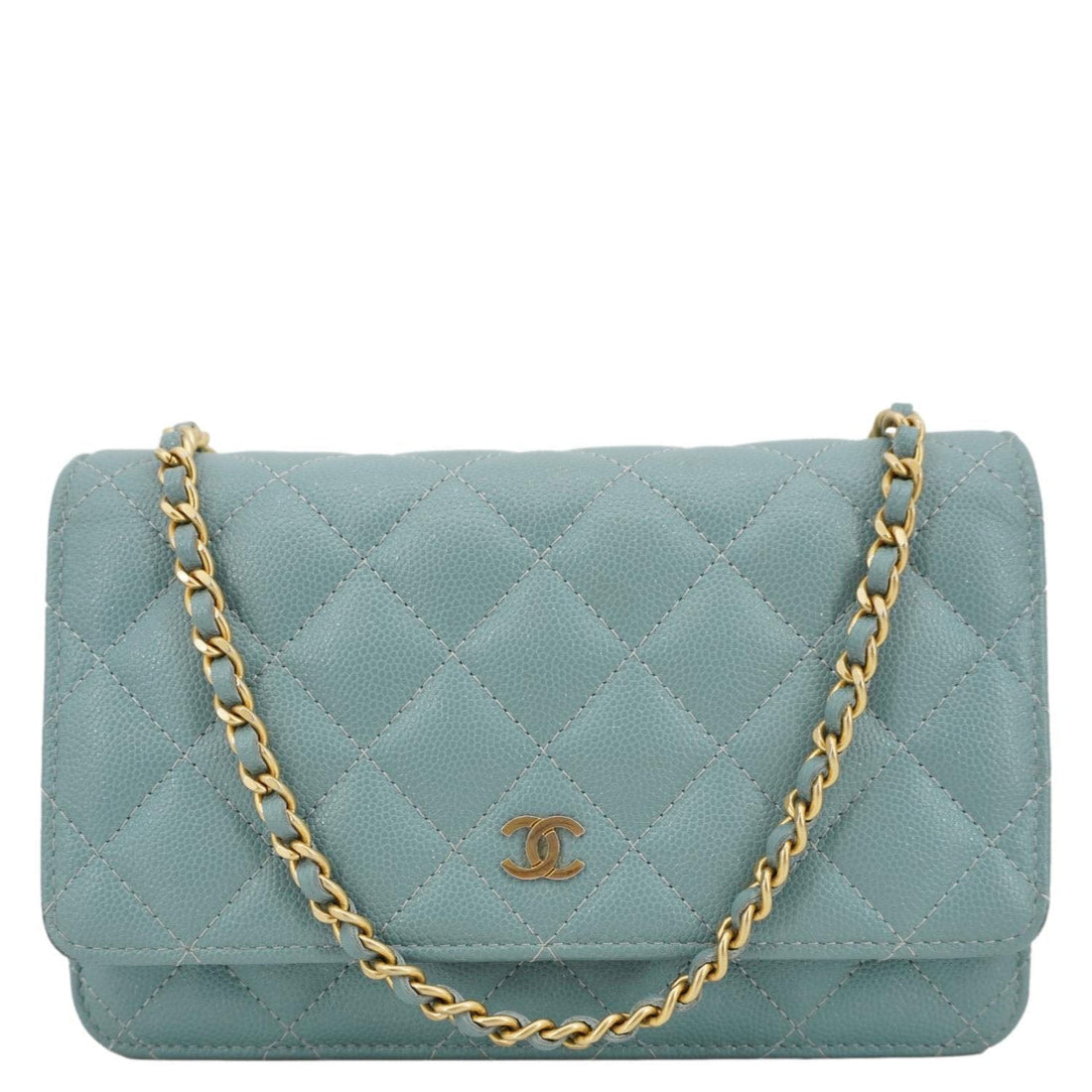 Pearl Street Bags Chanel Wallet On Chain Quilted Caviar Leather Crossbody Bag Sea Green