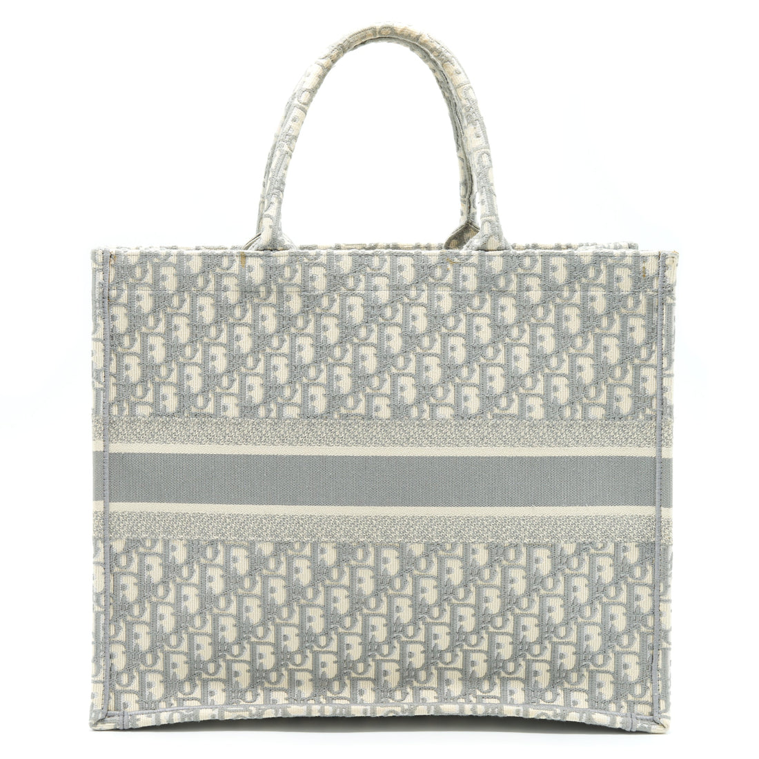 Top quality Dior Large Top quality Dior Book Tote Grey Oblique Embroidery