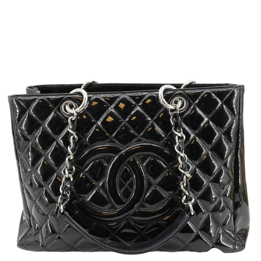 Chanel Grand Shopping  Quilted Leather GST Tote Bag Black