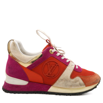 Louis-vuitton Run Away Sneakers Orange Pink Suede 36