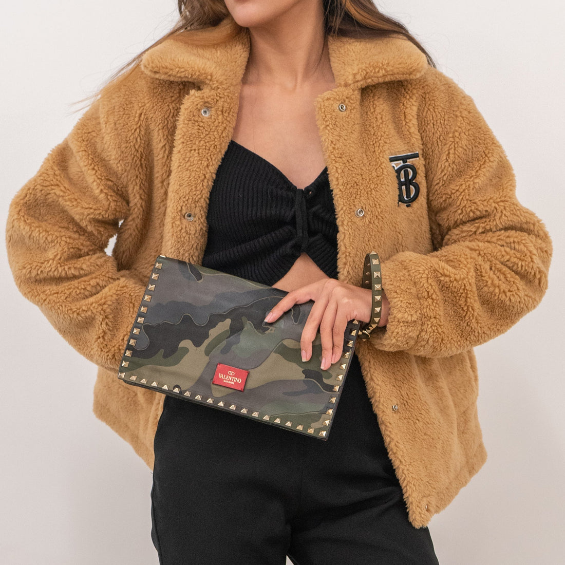 Burberry monogram motif fleece jacket