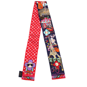 Louis-vuitton Silk Monogram Hide and Seek Bandeau Marine