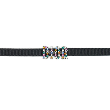 Top quality Dior Letter Choker Black/Multicoloured logo