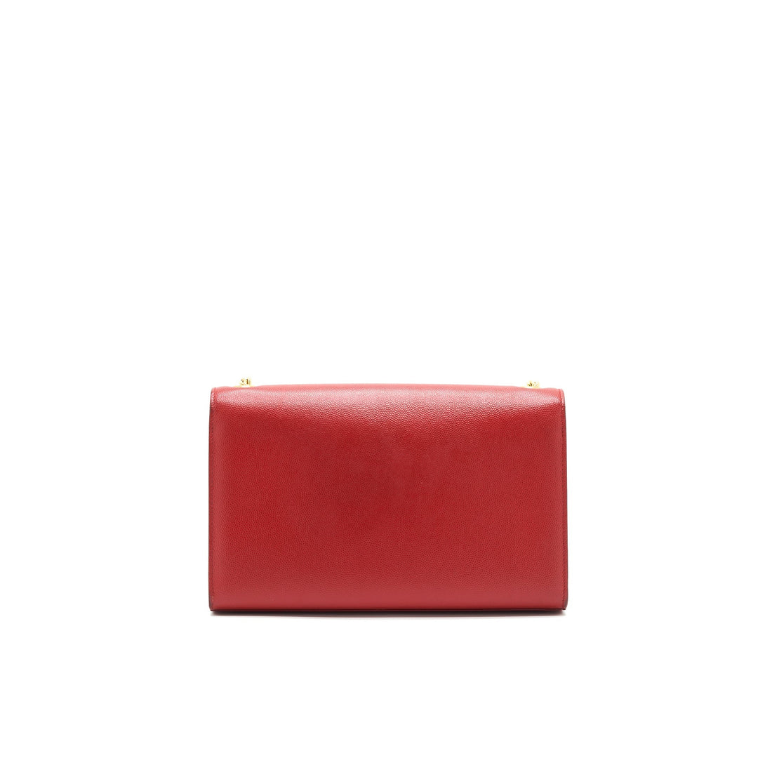 Saint Laurent /YSL Grained CalBNkin Medium Kate Bag Red GHW