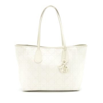 Christian Top quality Dior Canvas and Leather Tote Bag in Creamy White