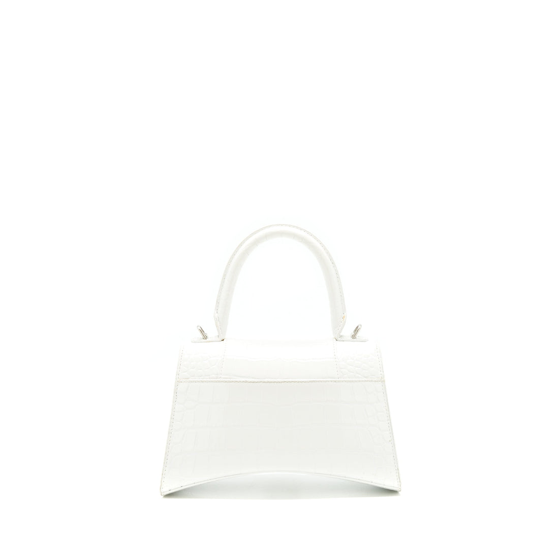 Balenciaga Hourglass S Croc embossed CalBNkin White SHW