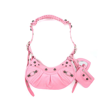 Balenciaga Le Cagole XS Shoulder Bag CalBNkin Pink Aged-Silver Hardware